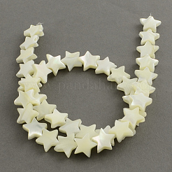 Fili di perline di conchiglia naturale a forma di stella&nbsp;SSHEL-R022