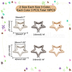 18шт 6 стиля пружинные кольца из цинкового сплава FIND-WR0008-81