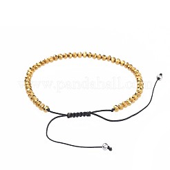 Регулируемые гальванические браслеты из бисера BJEW-JB04588