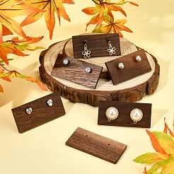Présentoirs de boucles d'oreilles en bois de noyer&nbsp;EDIS-WH0013-03