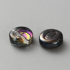 Прозрачные гальванизированные УФ-покрытием стеклянные бусины&nbsp;GLAA-TAC0024-12B-O