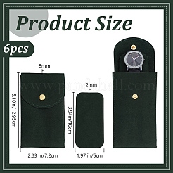 Borse porta orologi in tessuto di peluche con bottone automatico&nbsp;TP-WH0816-002