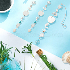 4 шт. синтетические бирюзовые бусины в виде морских звезд и черепах&nbsp;HJEW-CN0001-39