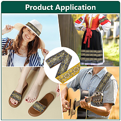 Вышивка полиэфирными лентами в этническом стиле&nbsp;OCOR-WH0060-87