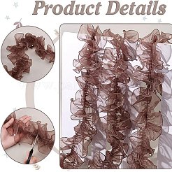 5 ярд плиссированной органзы с кружевной лентой&nbsp;OCOR-PH0004-67C