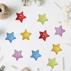 Пуговицы из смолы 300шт 5 цвета&nbsp;DIY-CY0002-22B