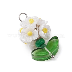 Blumenanhänger aus Glasperlen&nbsp;X1-PALLOY-MZ00521-02