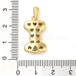 Pendentifs avec zircon cubiques à micro-pavés en laiton&nbsp;KK-E061-03G-09