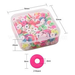 Светящиеся бусины из полимерной глины ручной работы CLAY-YW0001-52