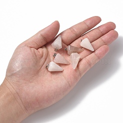 Конус / шип / маятник натуральной розового кварцевого камня подвески G-R278-82