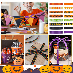 8 рулон 8-х цветной полиэстеровой ленты с принтом в виде корсажа на Хэллоуин OCOR-PH0004-26