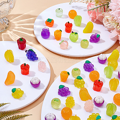 Украшения из светящихся смоляных фруктов&nbsp;RESI-WH0092-005