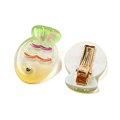 Летние заколки для волос из смолы аллигатора в форме рыбки AJEW-U004-03C