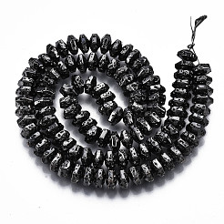 Гальванические бусины из натуральной лавы&nbsp;G-T114-66