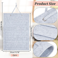 Войлочный подвесной органайзер для волос с когтями для женщин и девочек AJEW-WH0083-89A-01B