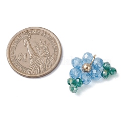 5 шт. подвески из гальванизированного стекла 5 цветов&nbsp;PALLOY-TA00322