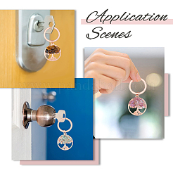 Брелки из сплава и натуральных драгоценных камней KEYC-AB00074