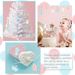 3 пакетик 3-х цветных деревянных подвесок FIND-GA0002-46