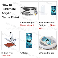 8 шт. акриловые термотрансферные большие подвески FIND-SP0003-09A