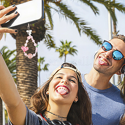 4 шт. резиновые и акриловые ремешки для мобильного телефона HJEW-DR00101