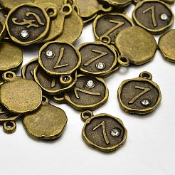 Античная бронза покрытием сплава горный хрусталь подвески&nbsp;LS-ALRI-J153-07-NF