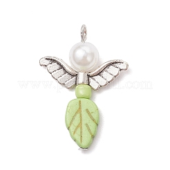 Бусины из сплава в тибетском стиле с круглыми бусинами из АБС-пластика с имитацией жемчуга PALLOY-JF03739-02