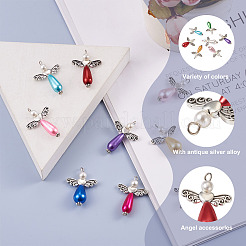 80 шт. 2 подвески из акрила с имитацией жемчуга OACR-CD0001-07