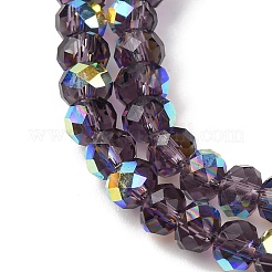 Chapelets de perles en verre transparent électrolytique&nbsp;EGLA-A046-01A-11