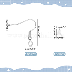 100 шт. крючки для сережек из нержавеющей стали 304&nbsp;STAS-UN0053-84