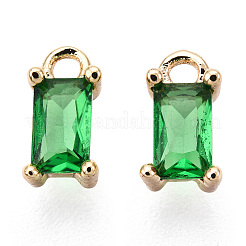 Латунные подвески с зеленым цирконием&nbsp;KK-S350-367D-C-NF