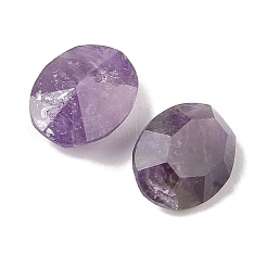 天然石アメジストカボション  オーバル  多面カット  10x8x4mm&nbsp;G-C146-02E