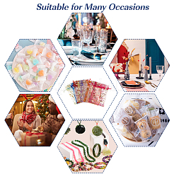 60 шт. 10-х цветные мешочки из органзы с горячим тиснением OP-PH0001-35