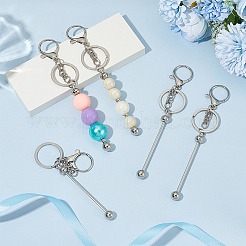 10шт. брелок для ключей из сплава с бусинами&nbsp;FIND-UN0007-24A