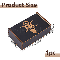 1 шт. прямоугольные гравированные деревянные коробки для хранения карт Таро с крышкой-слайдером для гадания&nbsp;CON-DC0001-17B