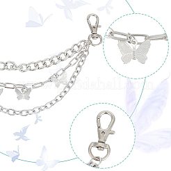 3-прядная бордюрная цепь для башмаков из сплава AJEW-WH0258-700