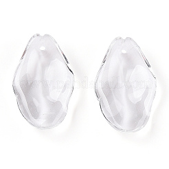 透明なガラスの花びらビーズ  桃の花  透明  19.5x12.5x5.5mm  穴：1.2mm  約980~1000個/セット&nbsp;GLAA-N001-21