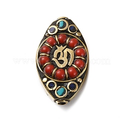 Ручной тибетском стиле бисера KK-G473-01AG