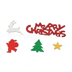 プラスチック製のテーブル散乱紙吹雪  クリスマスパーティーの装飾用  クリスマストナカイ/クワガタ/鹿＆ツリー＆スター＆サンタクロース＆ワードメリークリスマス  ミックスカラー  6~18.8x6~42x0.3mm&nbsp;DIY-I042-B01