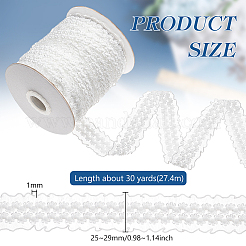 30 ярд чинлоновой плиссированной цветочной ленты&nbsp;OCOR-WH0046-73B