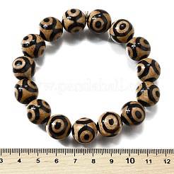 Естественно агат бисером круглый браслеты простирания BJEW-U047-01