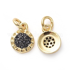 Латунные микро-паве черные кубические циркониевые подвески KK-I658-54