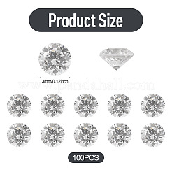 100 Stück diamantförmige Zirkonia-Cabochons der Güteklasse AAA&nbsp;ZIRC-TADJ0001-01A