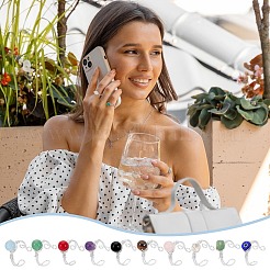 Кольца с натуральными и синтетическими драгоценными камнями и лампворк&nbsp;RJEW-UN00047