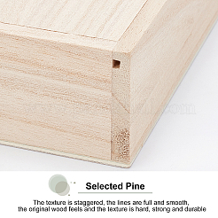 Незавершенная коробка для хранения карт с натуральными свечами CON-WH0074-91A