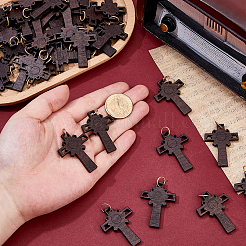 50шт крестовые деревянные подвески&nbsp;PALLOY-FH00177