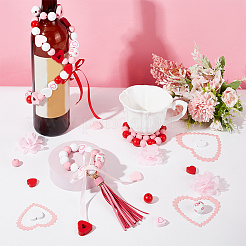 320 шт. Бусины из натурального дерева WOOD-GA0001-43