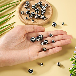 36 шт. 4 вида бусин Дзи в тибетском стиле с тремя глазами G-TA0002-68