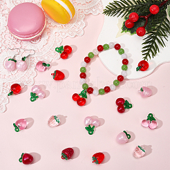 48шт 12 стиля прозрачные подвески из смолы&nbsp;RESI-SC0036-62