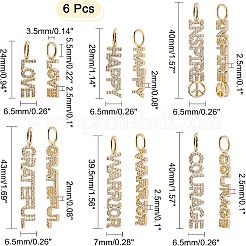Латунные микропаве прозрачные подвески с фианитом&nbsp;ZIRC-NB0001-19G