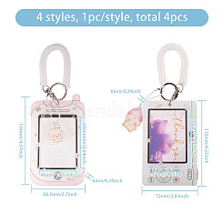 4 шт. 4 стиля прямоугольный держатель для фотокарточек из акрила и пластика для животных HJEW-CA0001-74